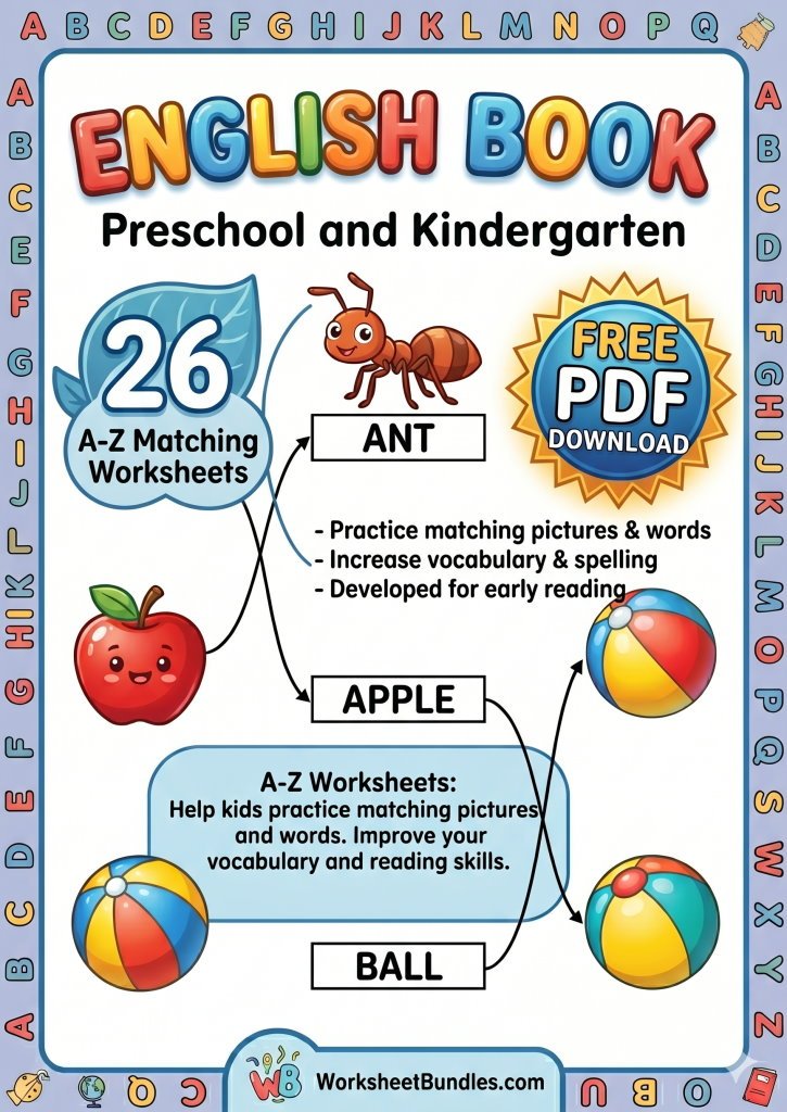 Free Kindergarten English Book Cover