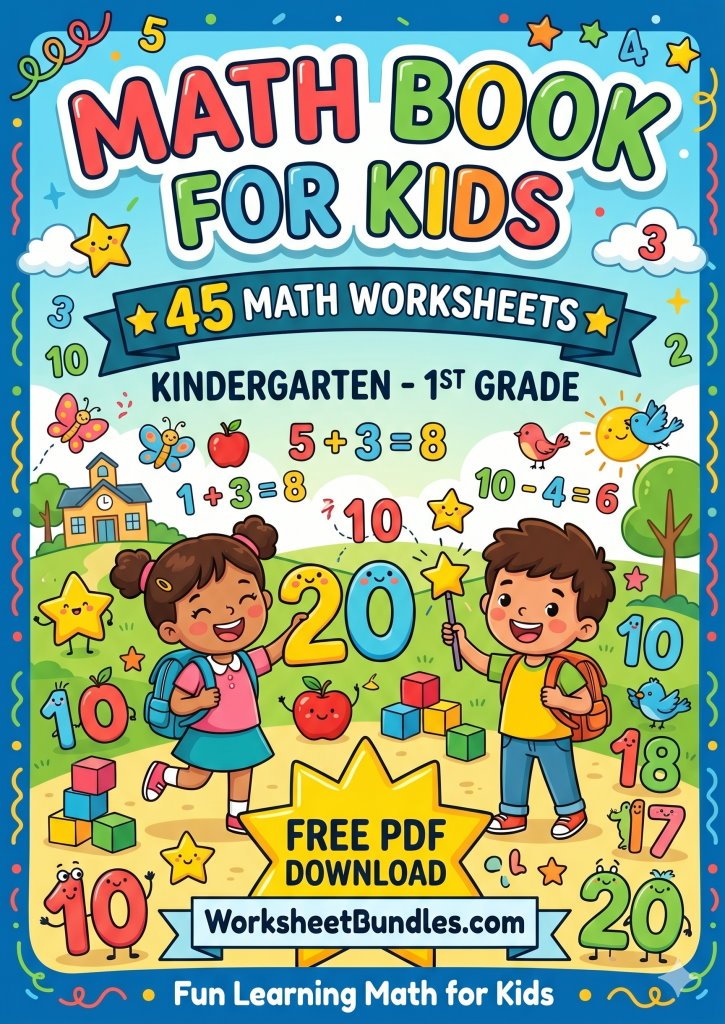 Free Kindergarten Math Book Cover