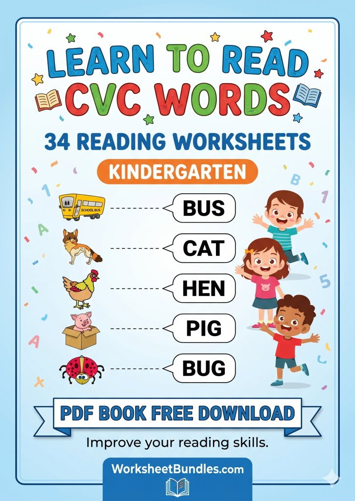 Free Kindergarten Reading Book Cover