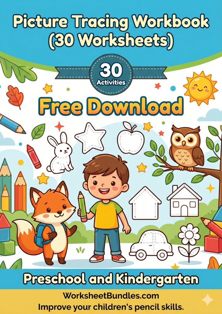 Kindergarten Tracing Pictures Book Cover